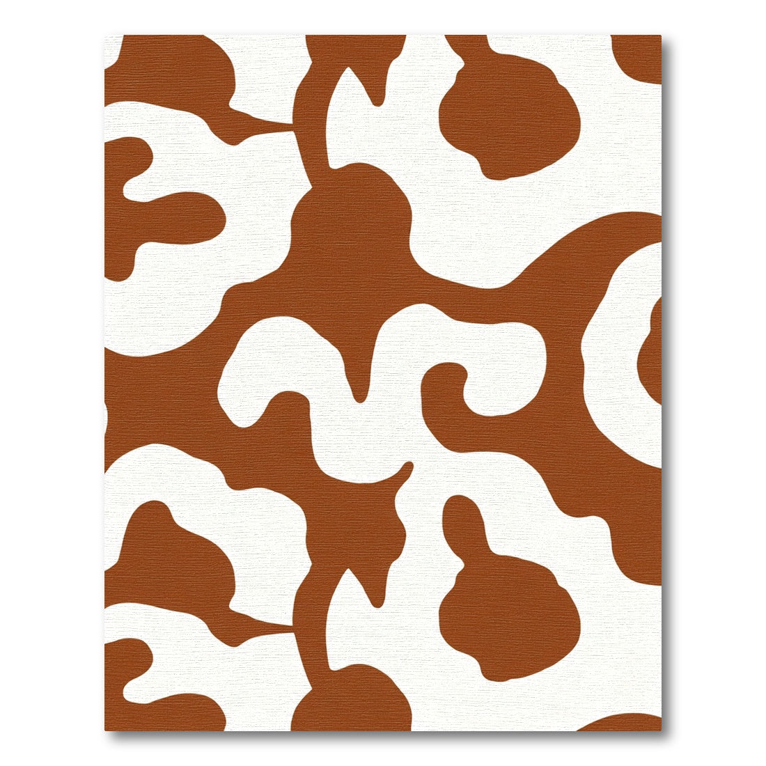 Brown and White Abstract Spots Rug