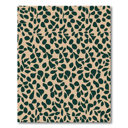 Deep Forest Organic Pebble Scatter Rug
