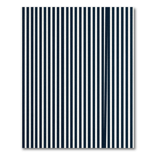 Deep Blue White Stripe Composition Rug