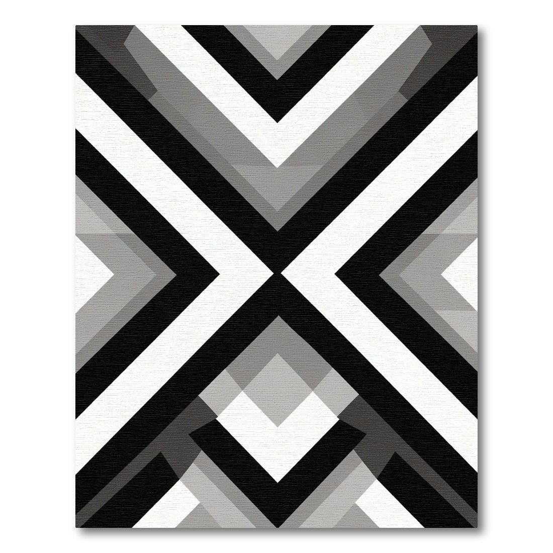 Monochromatic Angular Geometric Array Rug