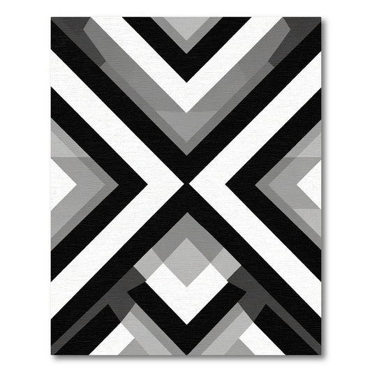 Monochromatic Angular Geometric Array Rug