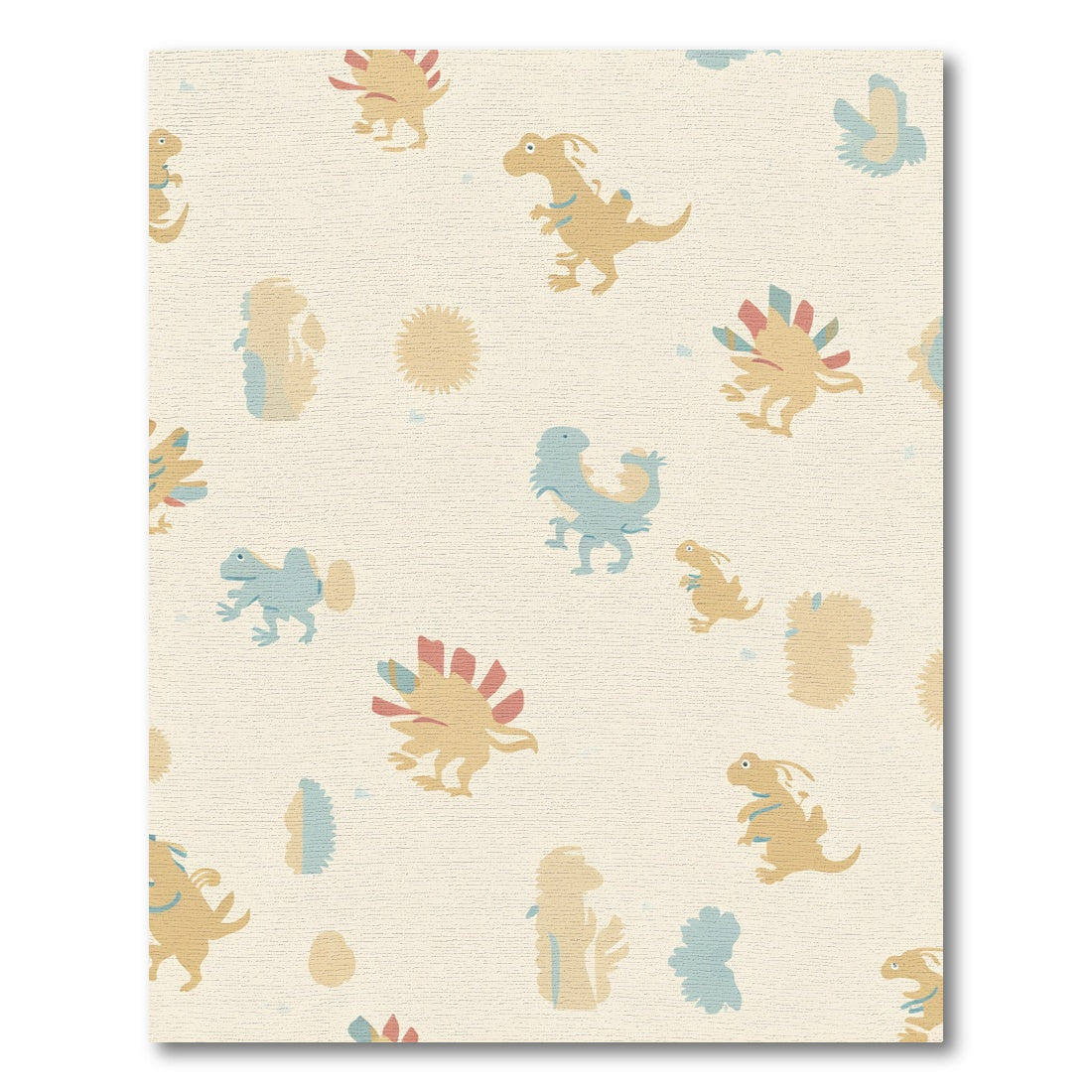 Whimsical Dinosaur Pals Cream Rug