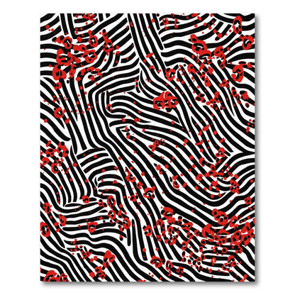 Abstract Red Zebra Stripes Rug