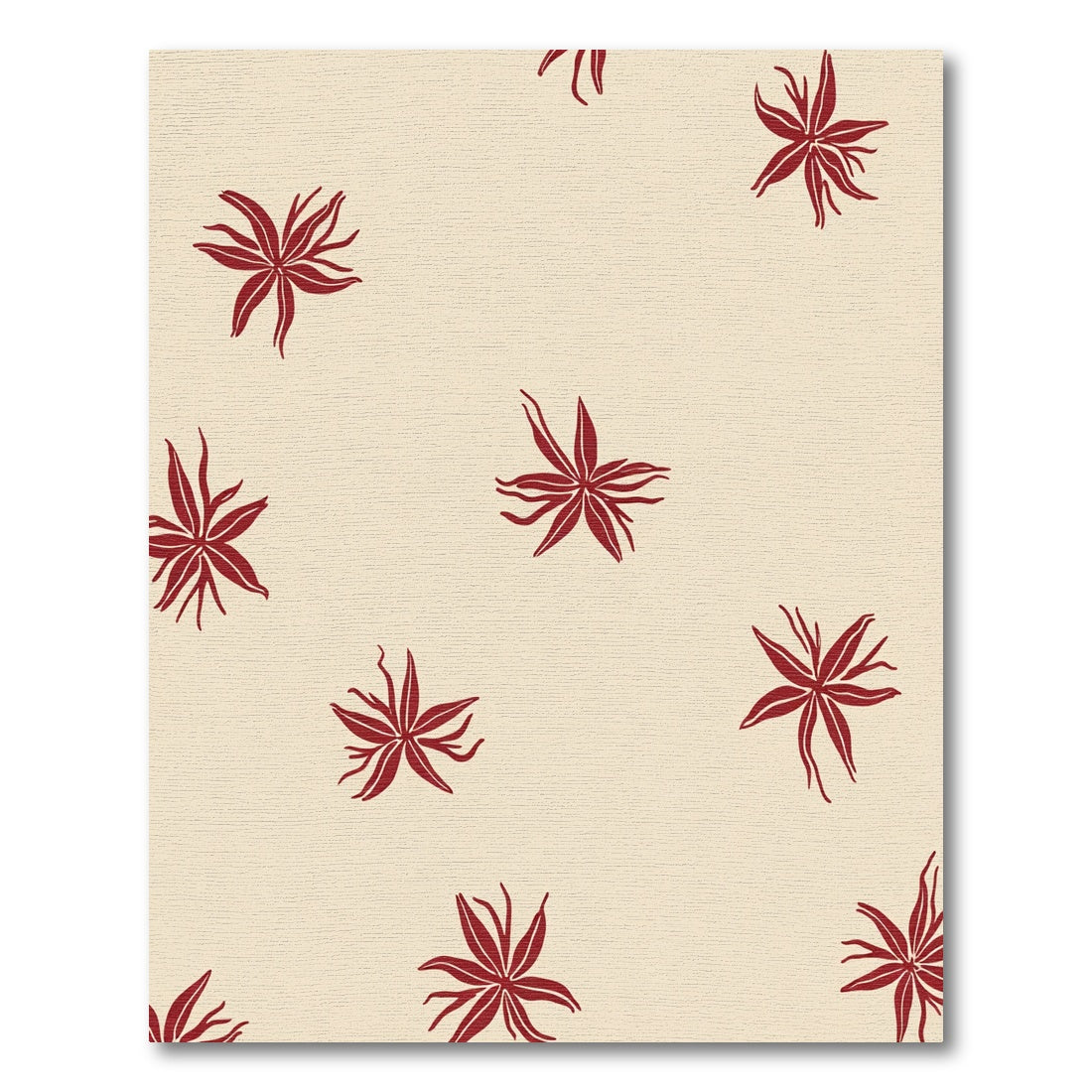 Crimson Starburst Meadow Rug
