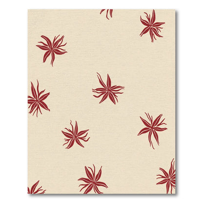 Crimson Starburst Meadow Rug