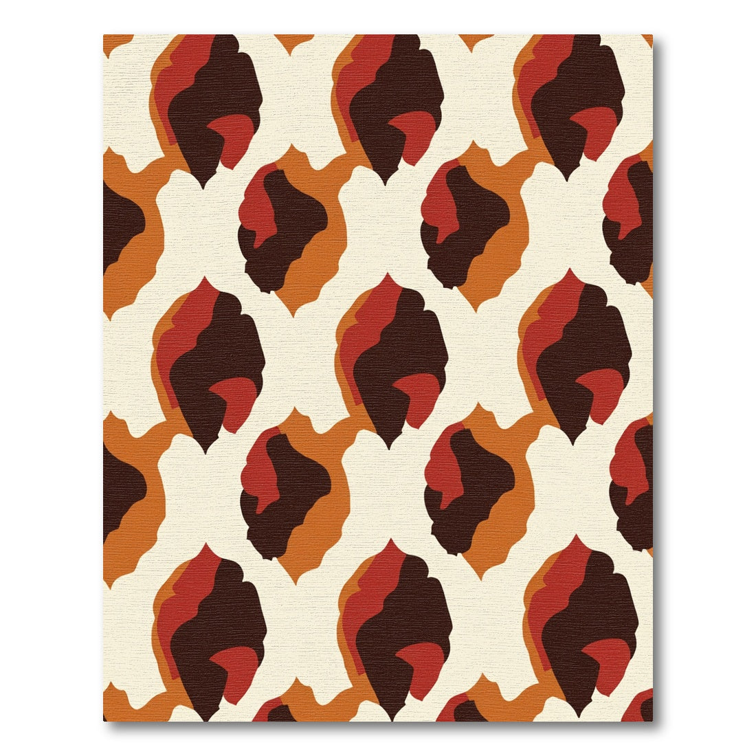 Earthy Amber Abstract Blob Rug
