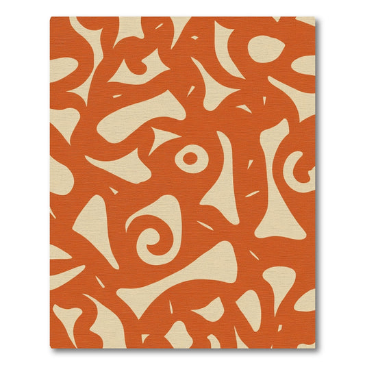 Terracotta Cream Organic Flow Rug
