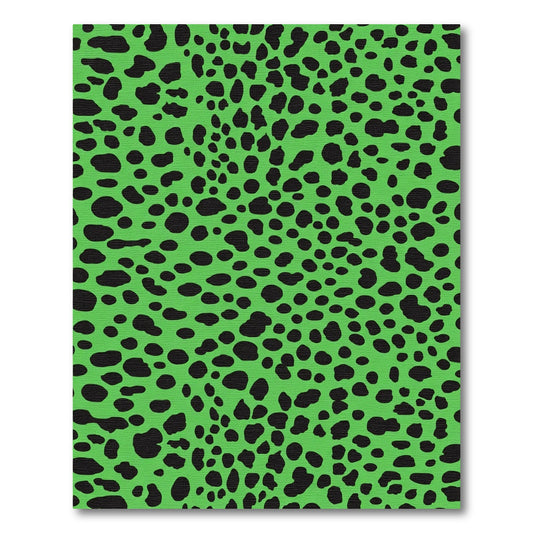 Vibrant Neon Leopard Spots Rug