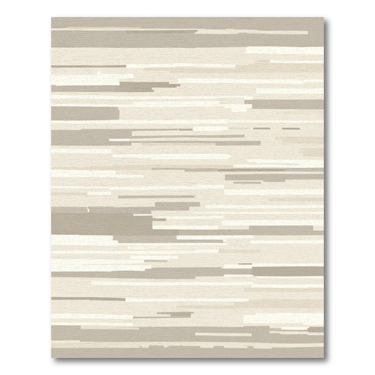 Neutral Tone Horizontal Stripe Rug