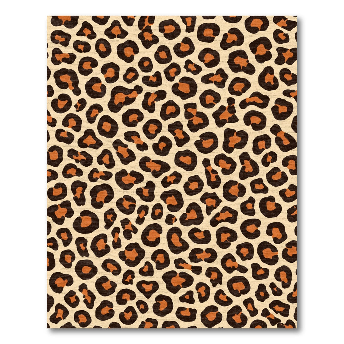 Classic Leopard Spots Brown Orange Rug