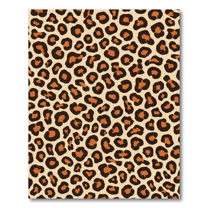 Classic Leopard Spots Brown Orange Rug