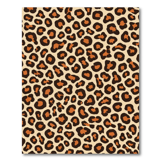 Classic Leopard Spots Brown Orange Rug