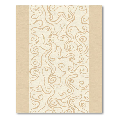 Cream Swirl Meadow Scroll Rug