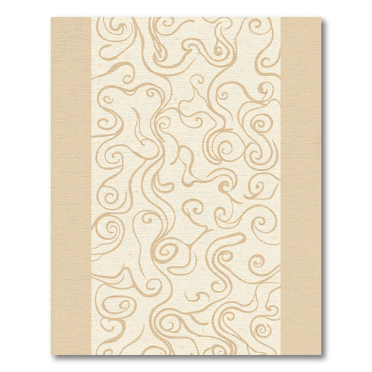 Cream Swirl Meadow Scroll Rug