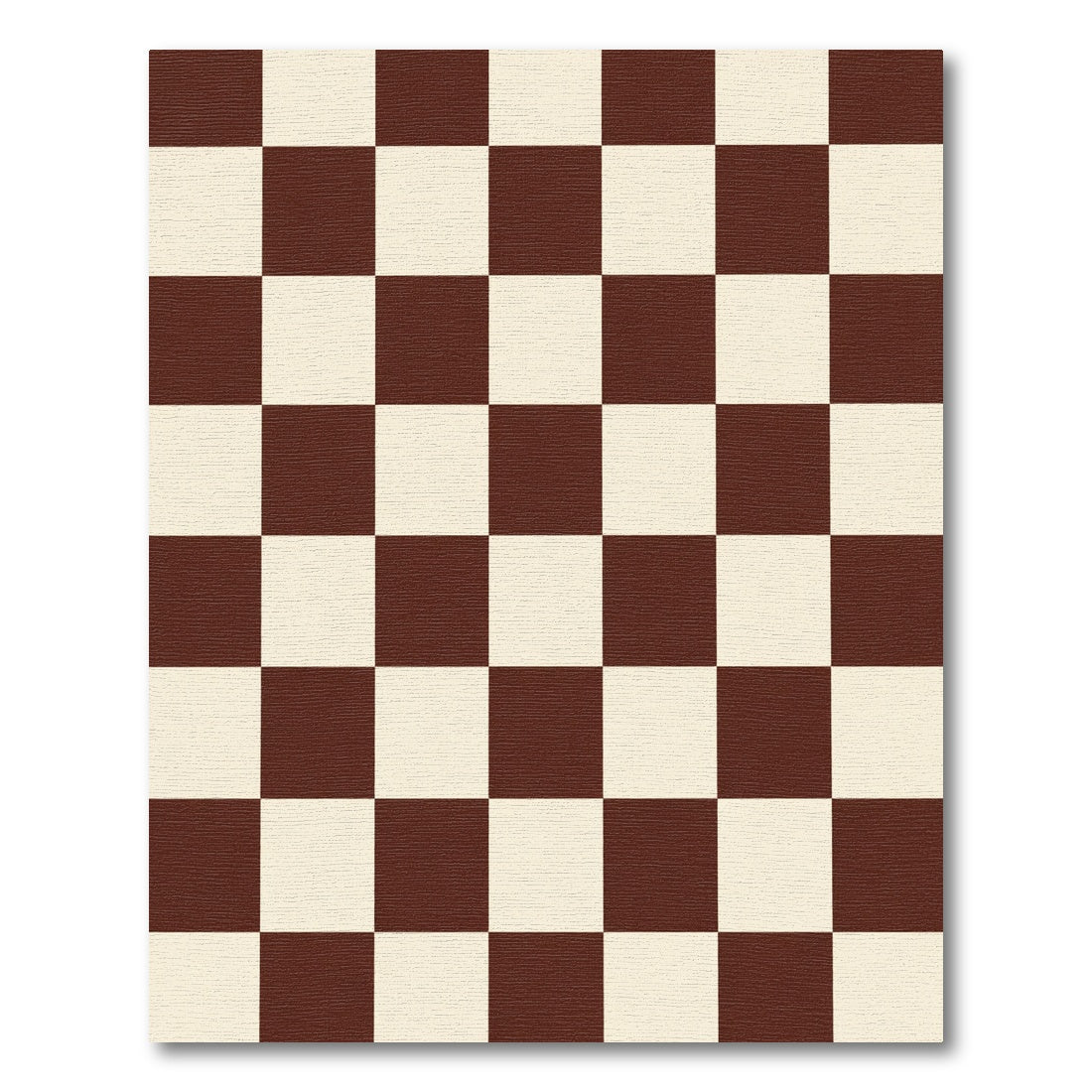 Brown Cream Classic Checkerboard Rug