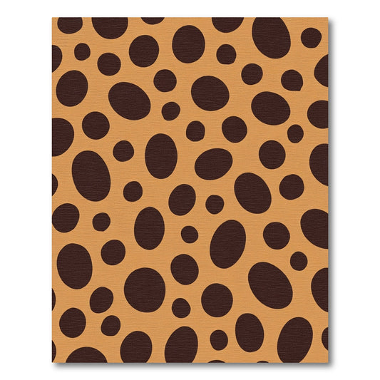 Brown Amorphous Spots Amber Field Rug