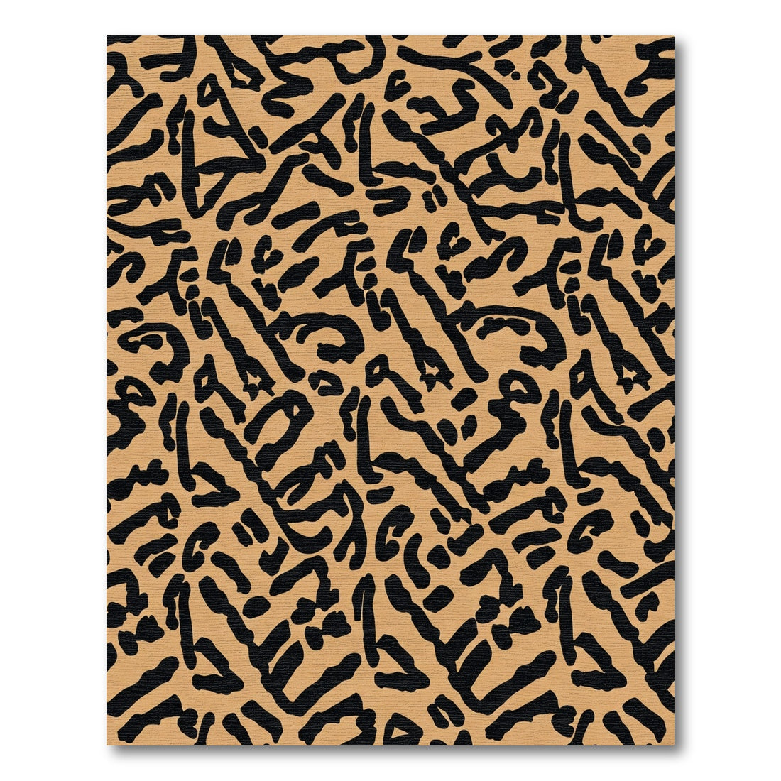 Tan Abstract Animal Print Rug