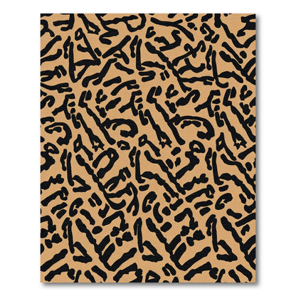 Tan Abstract Animal Print Rug