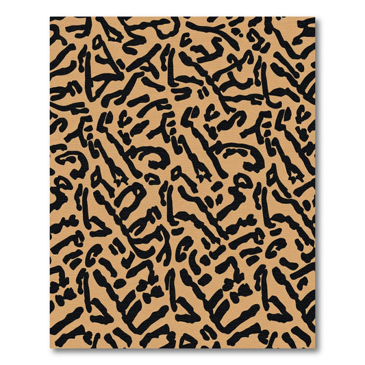 Tan Abstract Animal Print Rug