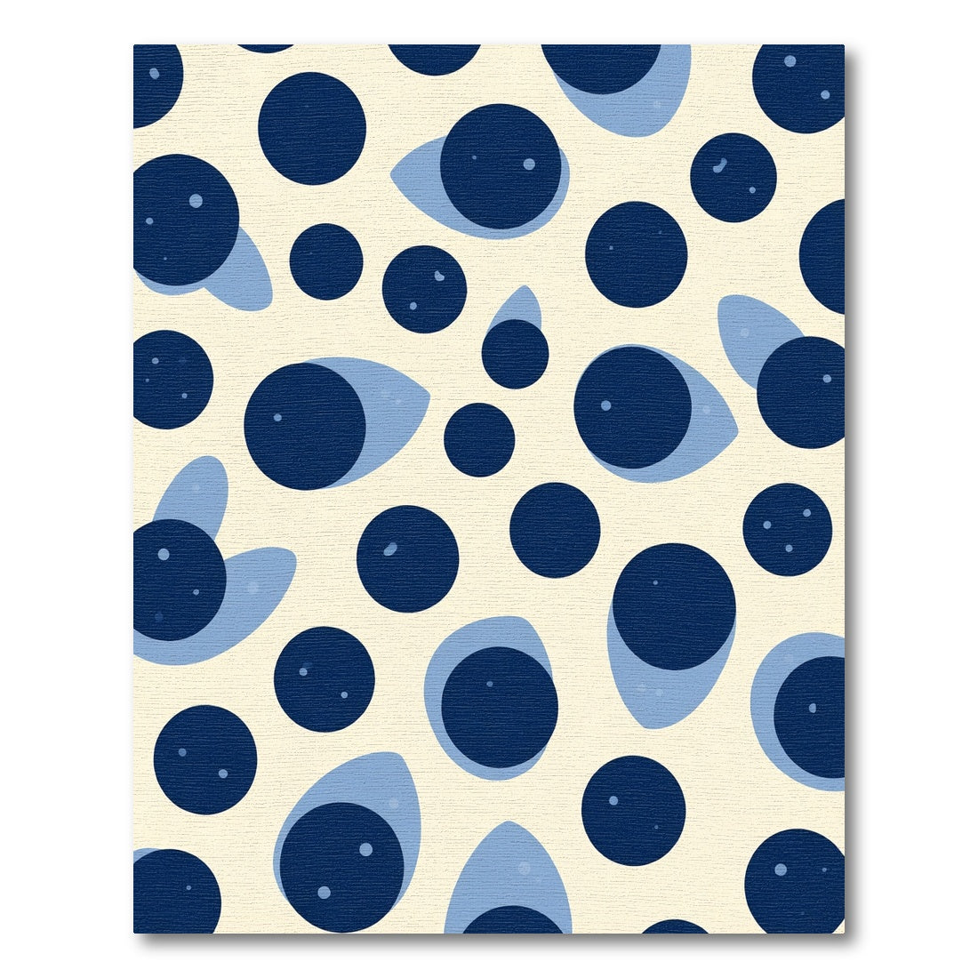 Indigo And Blue Circles Design Rug