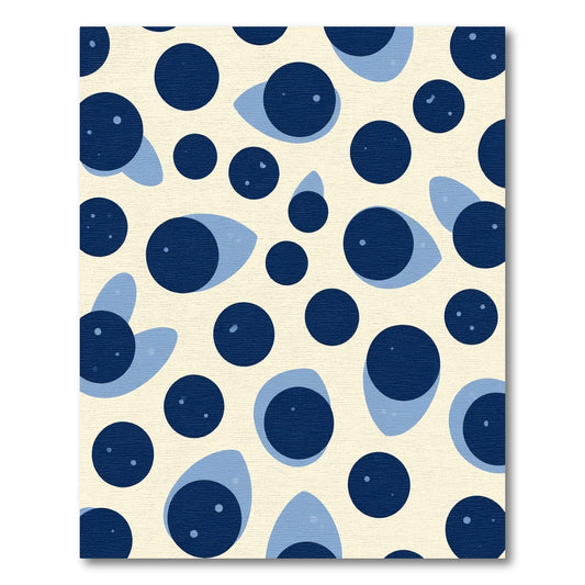 Indigo And Blue Circles Design Rug