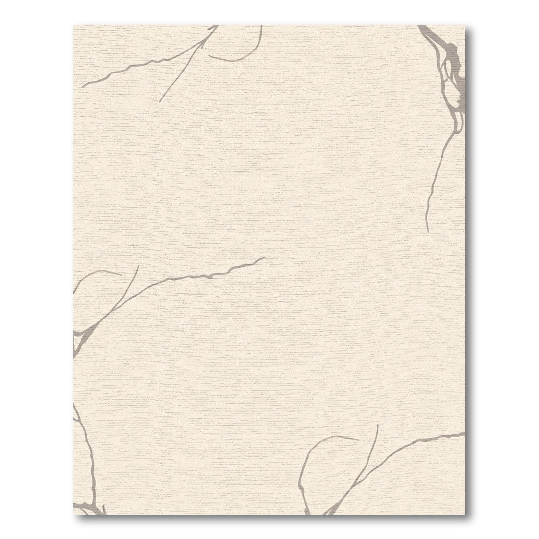 Cream Beige Abstract Branch Design Rug
