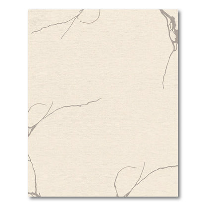 Cream Beige Abstract Branch Design Rug
