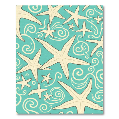 Oceanic Starfish Whimsical Swirl Rug