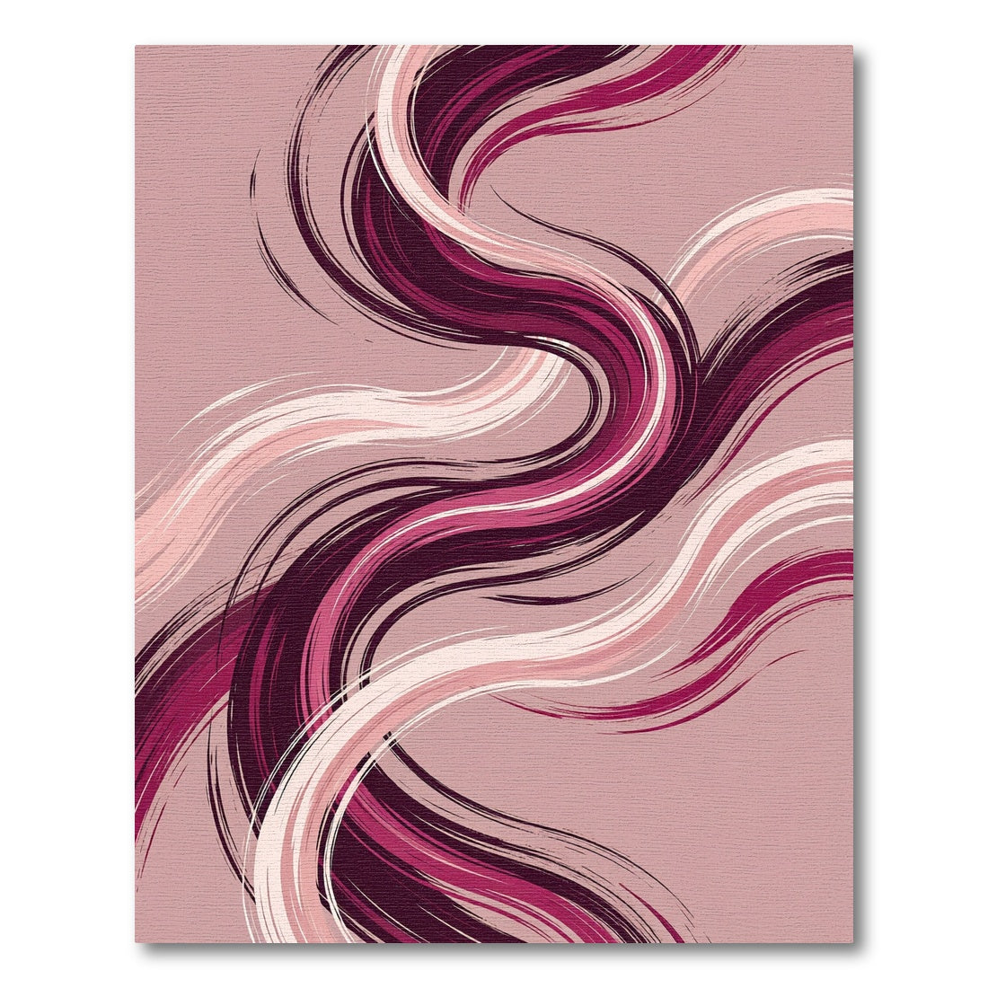 Abstract Burgundy and Pink Swirl Rug