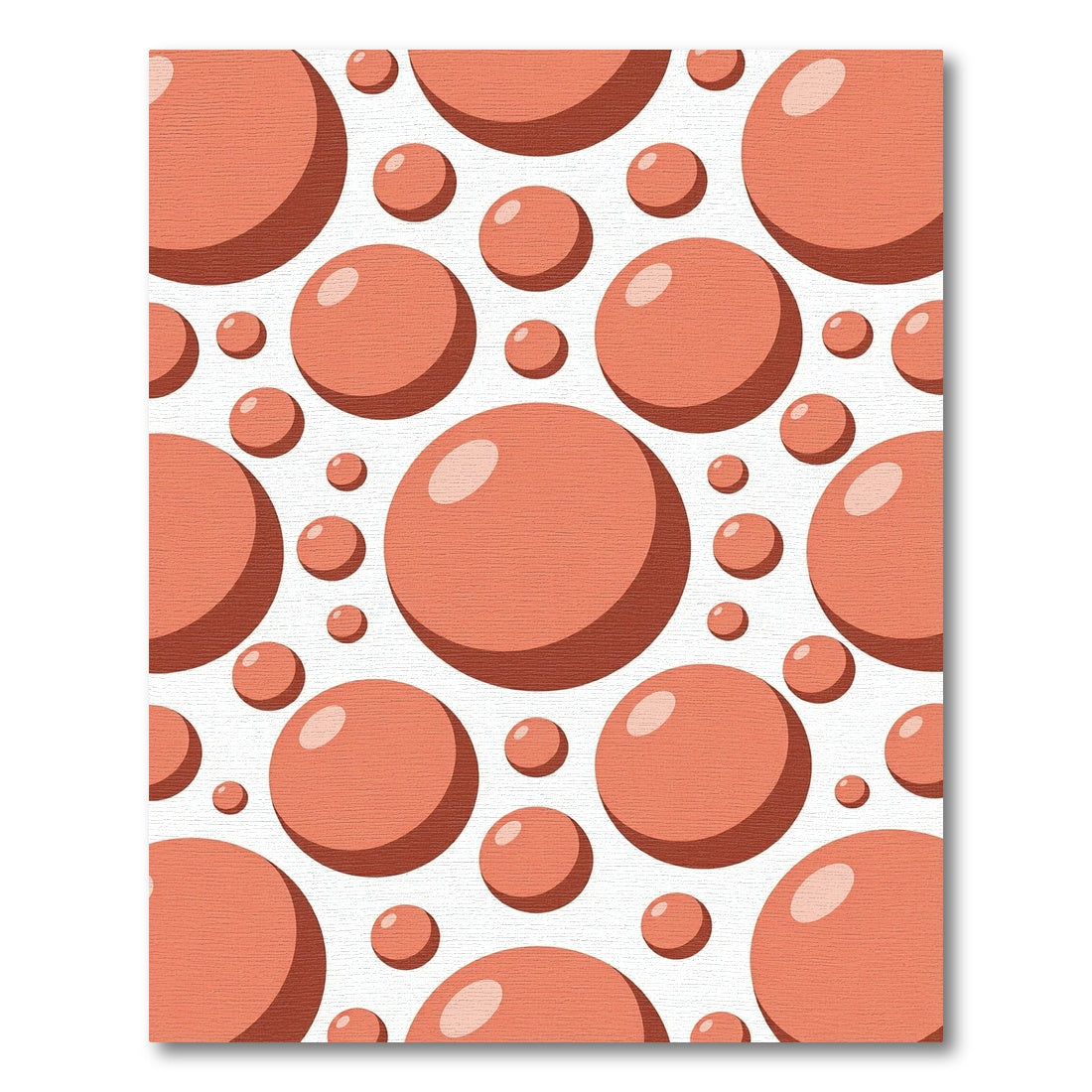 Coral Geometric Bubble Polka Dot Rug