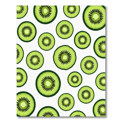 Fresh Sliced Green Kiwi Fruit Rug