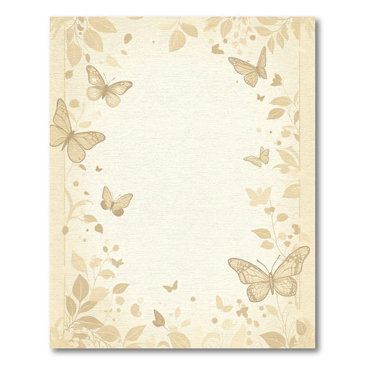 Soft Sepia Butterfly Garden Flora Rug