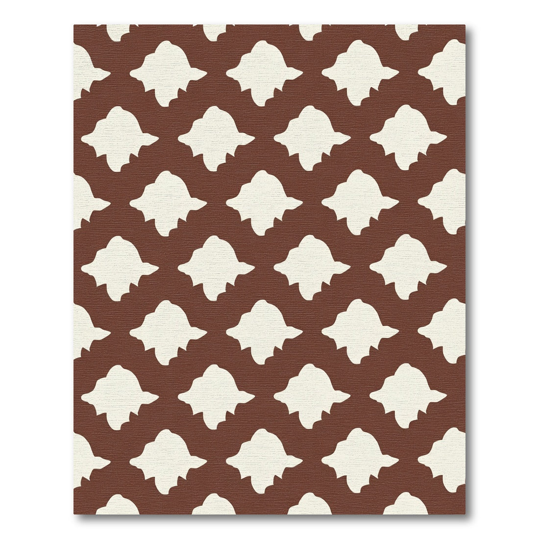 Neutral Organic Quatrefoil Geometric Rug