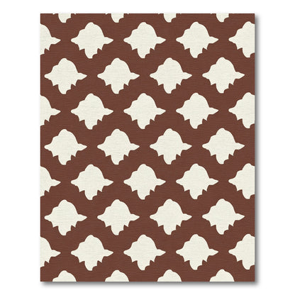 Neutral Organic Quatrefoil Geometric Rug