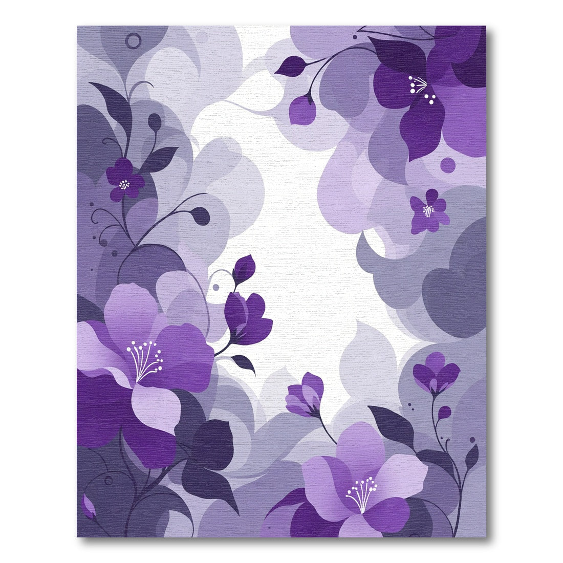 Violet Watercolor Floral Arrangement Rug