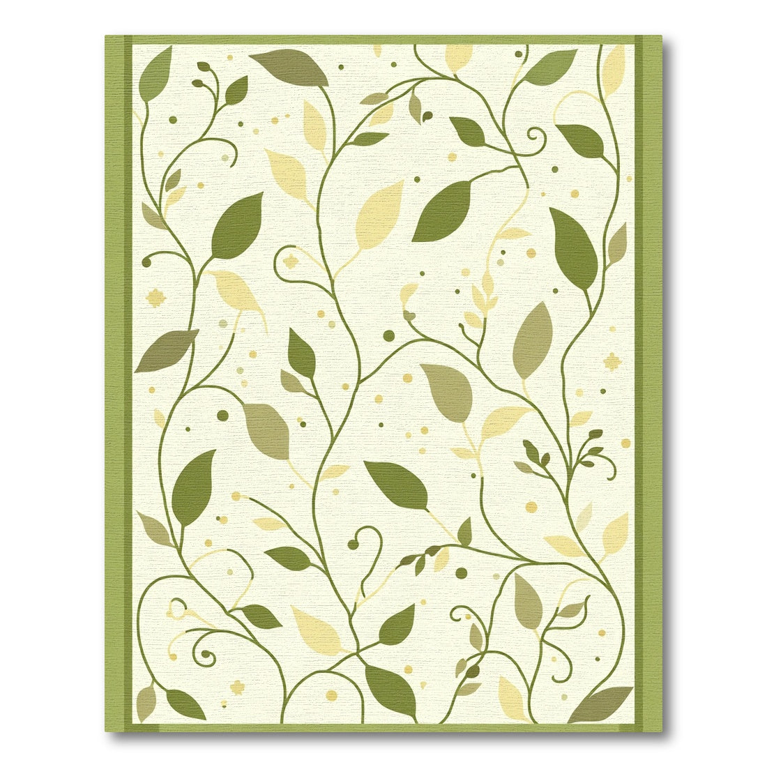 Vines and Leaves Ivory Botanic Rug