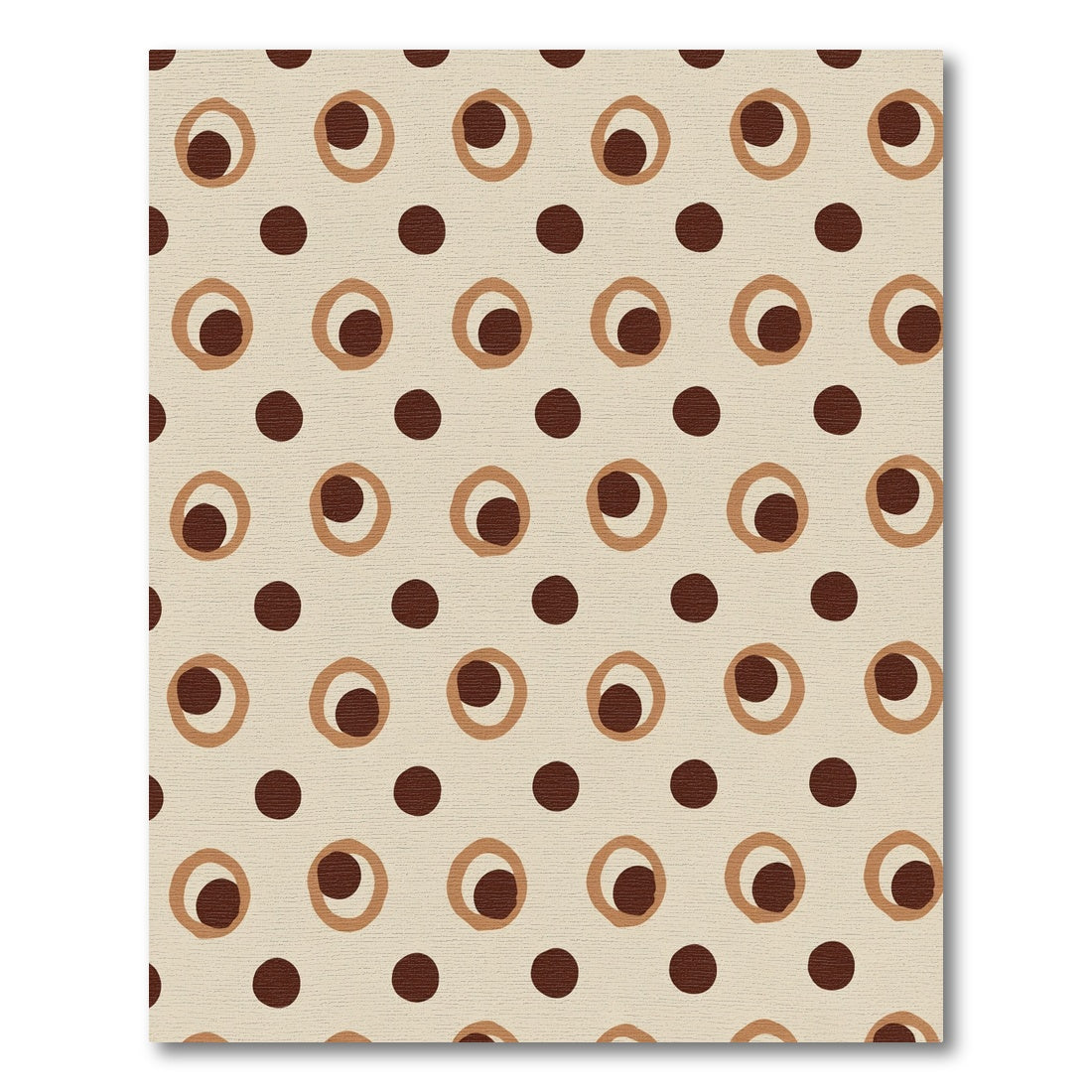 Earthy Dot And Circle Pattern Rug
