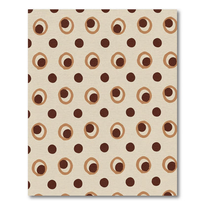 Earthy Dot And Circle Pattern Rug