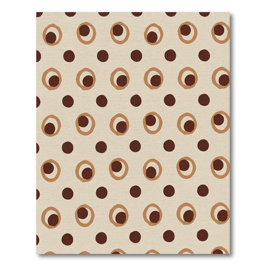 Earthy Dot And Circle Pattern Rug