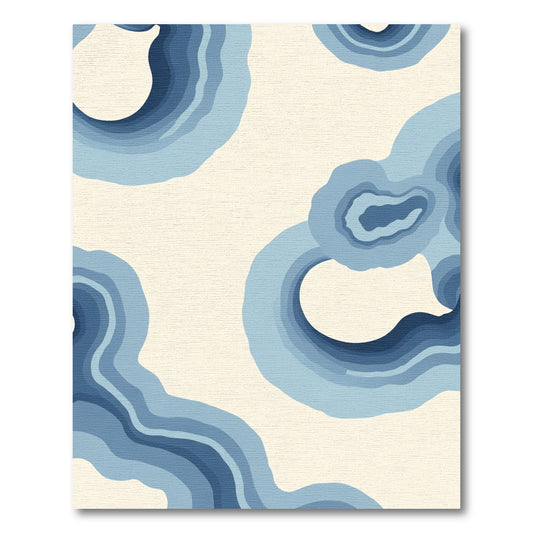 Deep Blue Layered Agate Rug