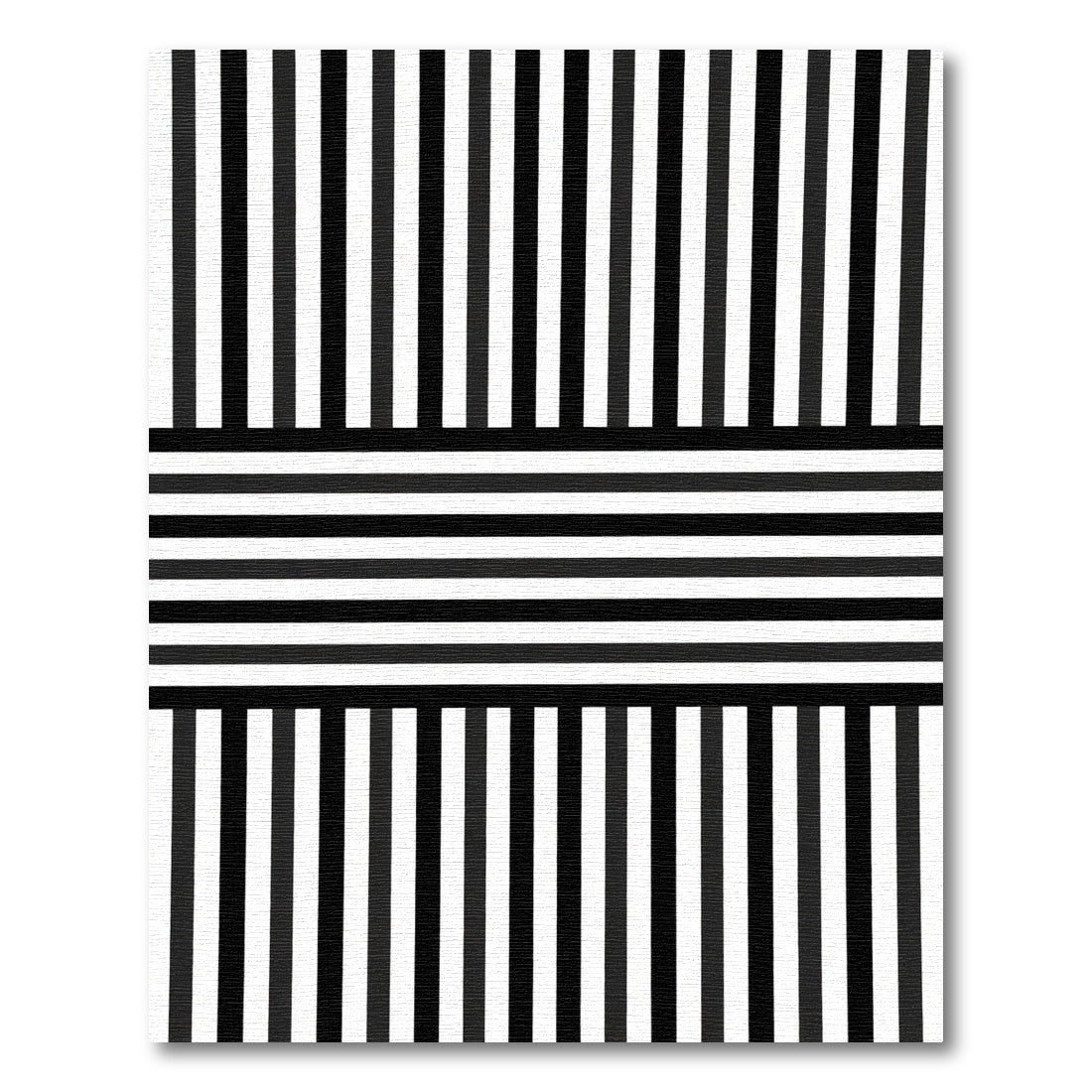 Monochromatic Bold Vertical Stripe Medley Rug