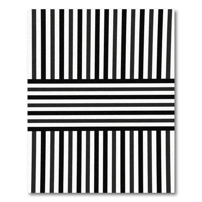 Monochromatic Bold Vertical Stripe Medley Rug