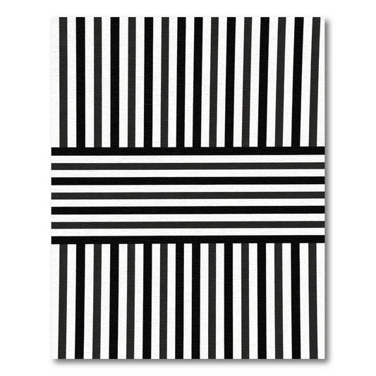 Monochromatic Bold Vertical Stripe Medley Rug