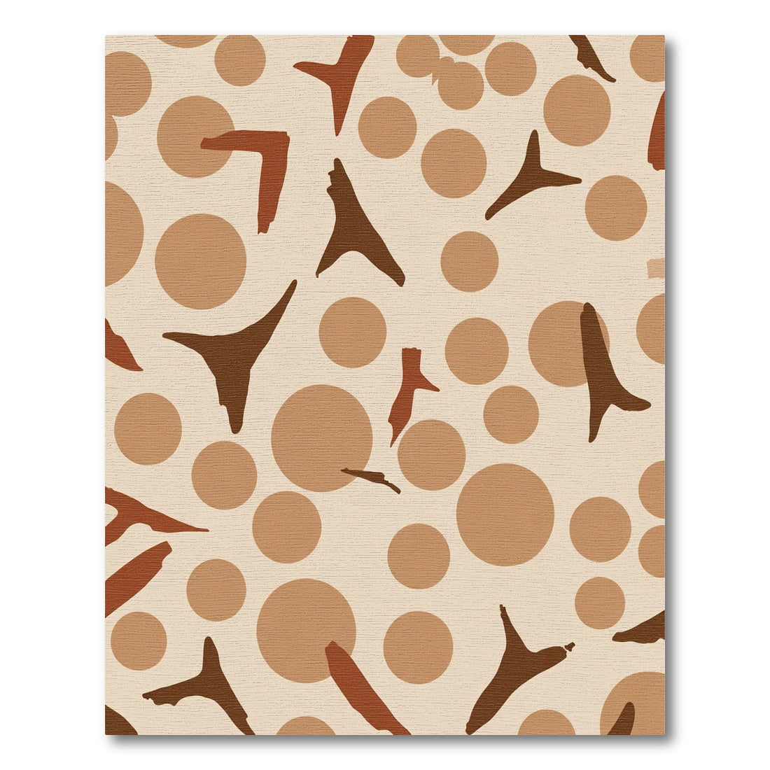Abstract Earthy Dot Scatter Rug