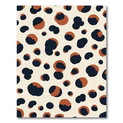 Bold Black Tan Organic Spots Rug