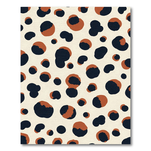 Bold Black Tan Organic Spots Rug