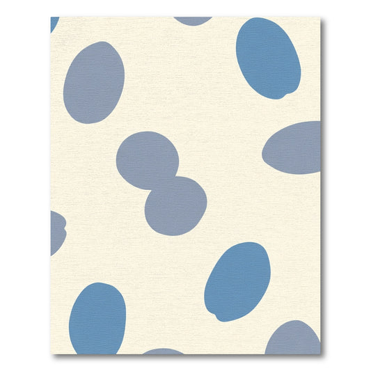 Soft Blue Organic Shapes Rug