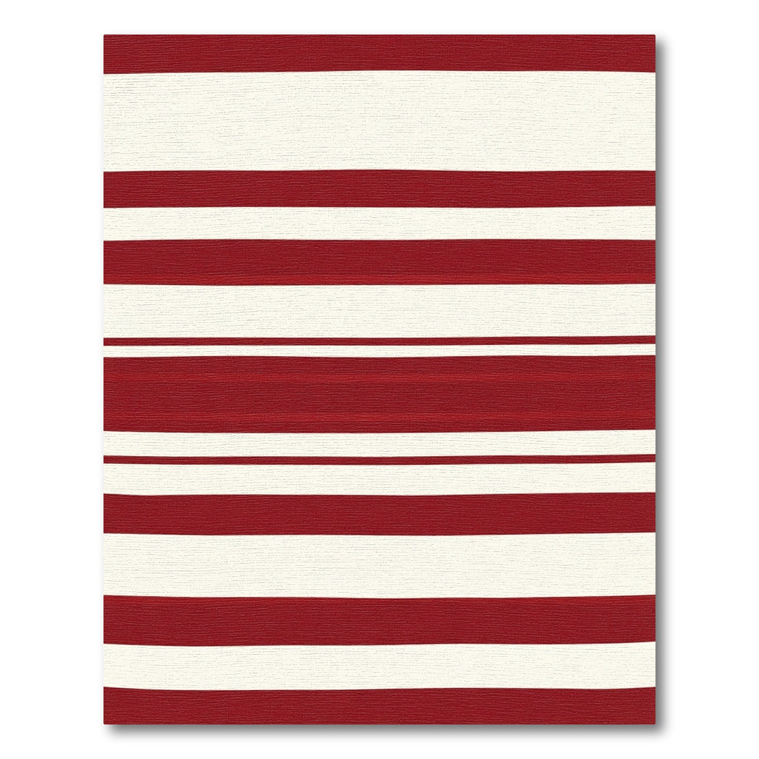 Crimson Ivory Wide Stripe Rug