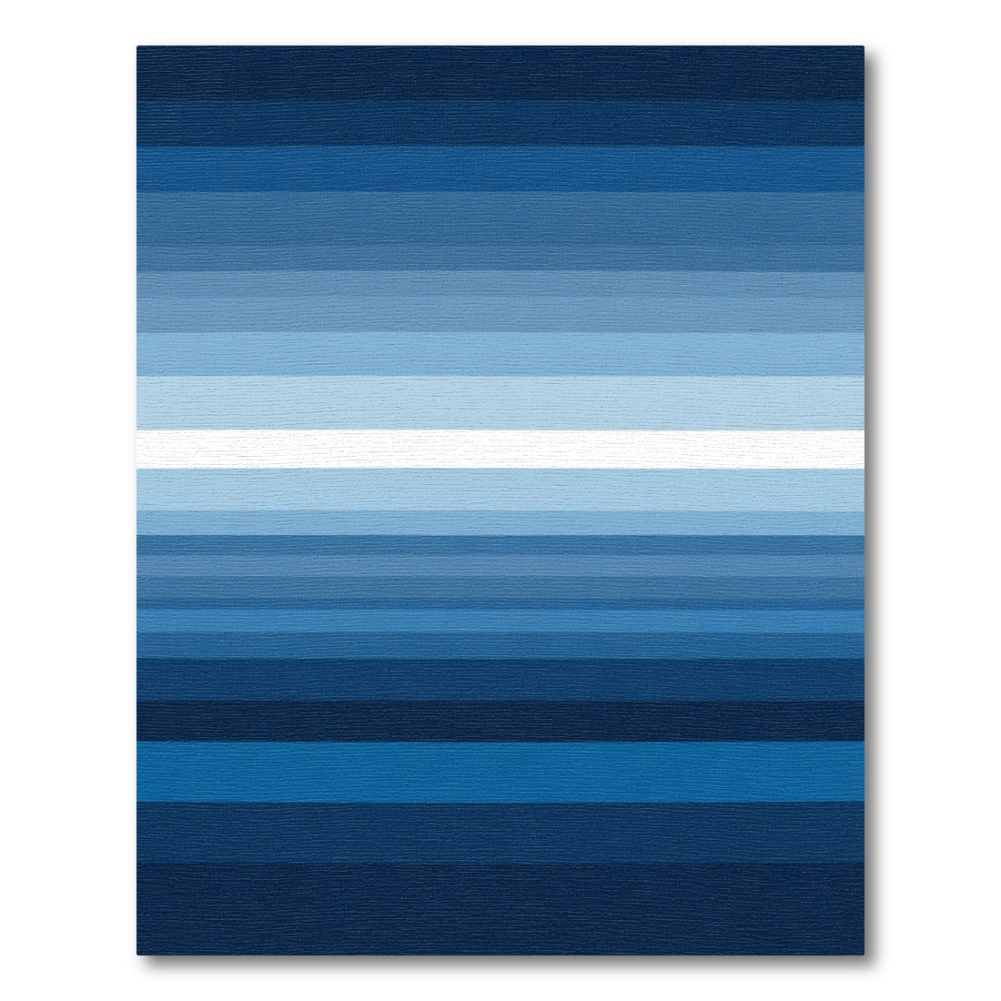 Modern Blue Stripe Gradient Rug