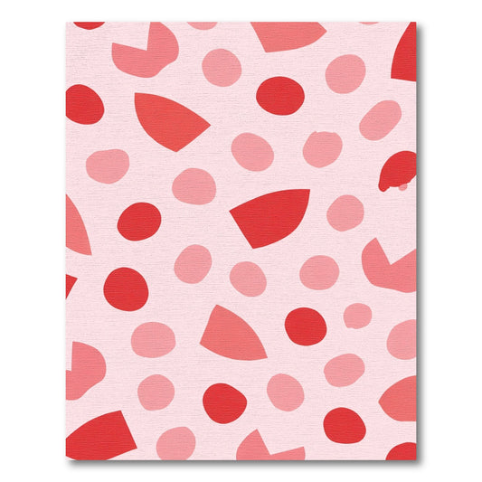 Pink Red Abstract Shapes Scatter Rug